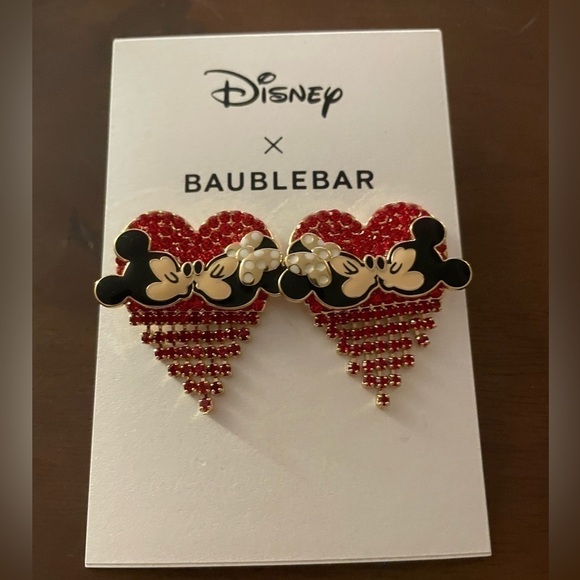 DISNEY & BAUBLEBAR MICKEY & MINNIE CRYSTAL EARRINGS - Picture 1 of 2